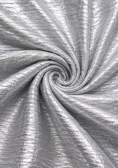 Crush Lame Fabric by the Yard 52" Wide Crease Metallic 100% Polyester