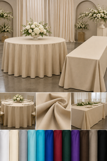 IFR Extra Wide Visa Polyester Seamless Tablecloths for Weddings & Events