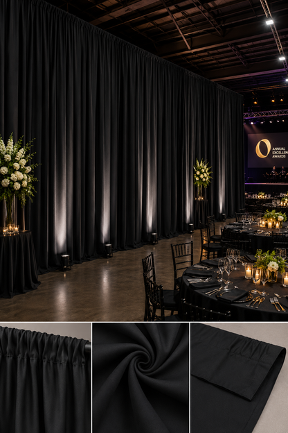 IFR Extra Wide Visa Polyester Event Drapery Panels 10ft Wide 100% Polyester