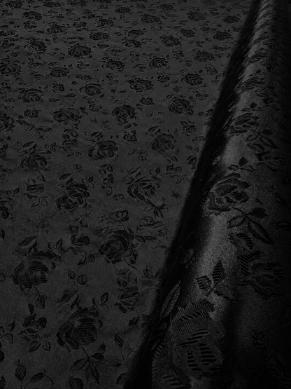 Floral Satin Jacquard Fabric by the Yard 60" Wide Isabella Rose Design