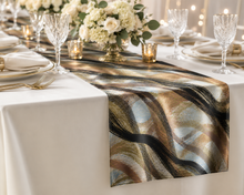 Galaxy Abstract Satin Print Table Runners 100% Polyester for Events