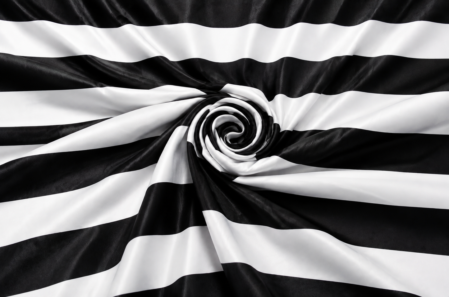 5.5" Stripe Lamour Satin Event Drapery Panels Custom Made for Weddings and Events