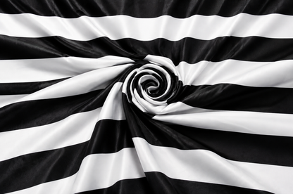 5.5" Stripe Lamour Satin Event Drapery Panels Custom Made for Weddings and Events