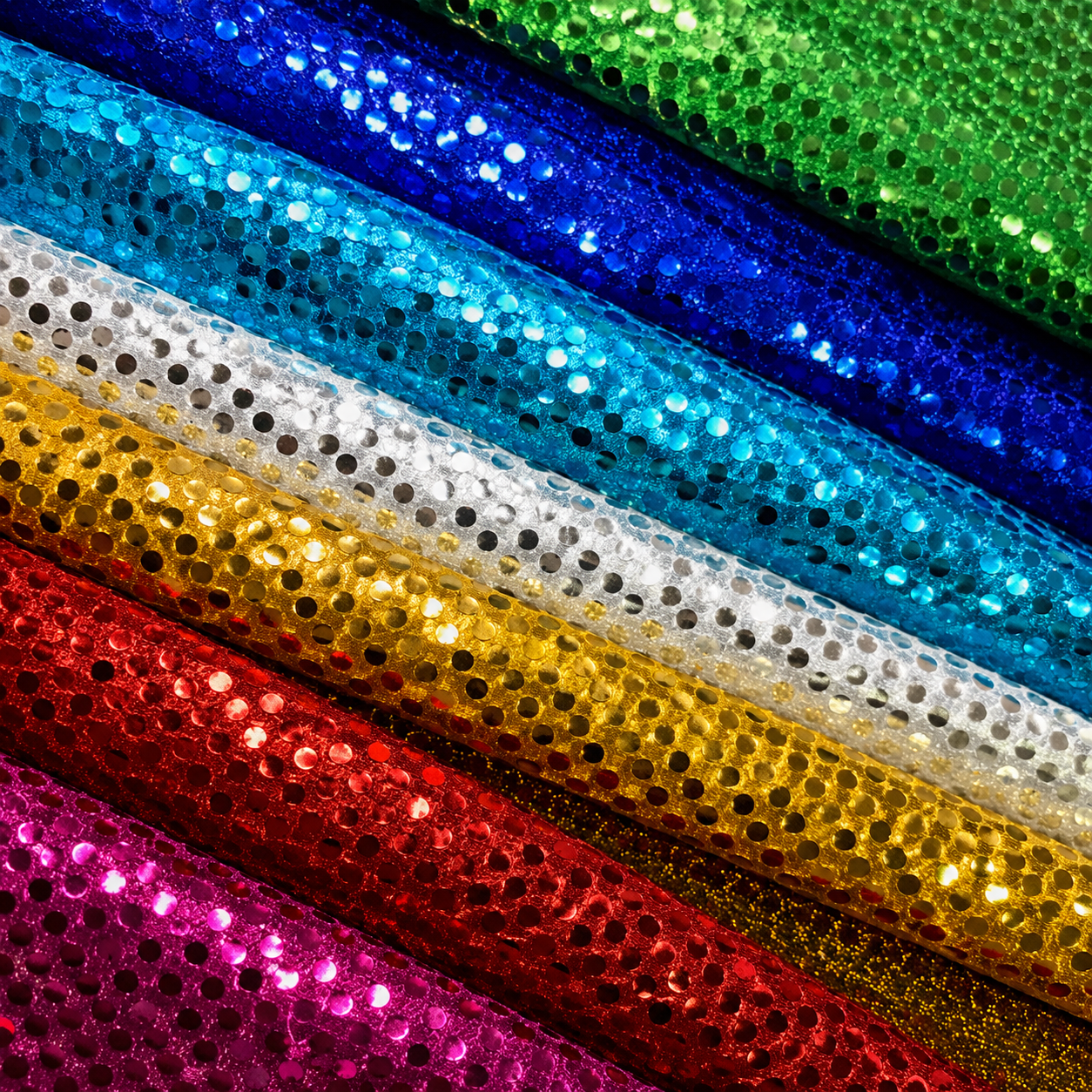 6mm Confetti Dot Sequin Fabric by the Yard 45" Wide in Multiple Colors