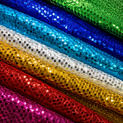 6mm Confetti Dot Sequin Fabric by the Yard 45" Wide in Multiple Colors