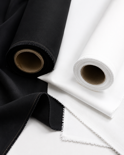 10 oz 100% Cotton Canvas Fabric by the Yard in Black and White