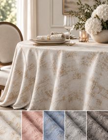 Holland Metallic Velvet Table Linens & Tablecloths Multiple Colors