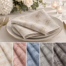 Holland Metallic Velvet Table Napkins Multiple Colors for Weddings & Events
