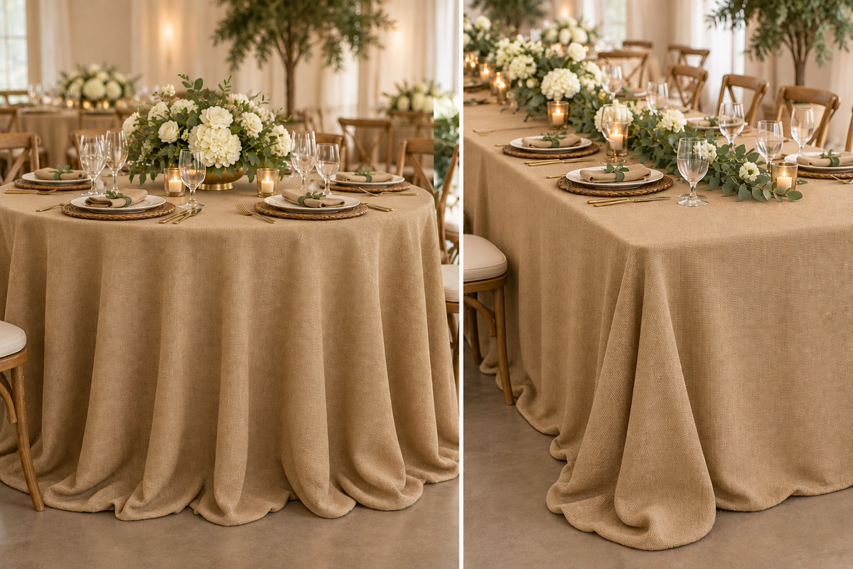 Imitation Burlap Tablecloths Luxe Washable Faux Burlap Table Linens