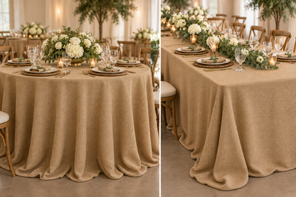 Imitation Burlap Tablecloths Luxe Washable Faux Burlap Table Linens