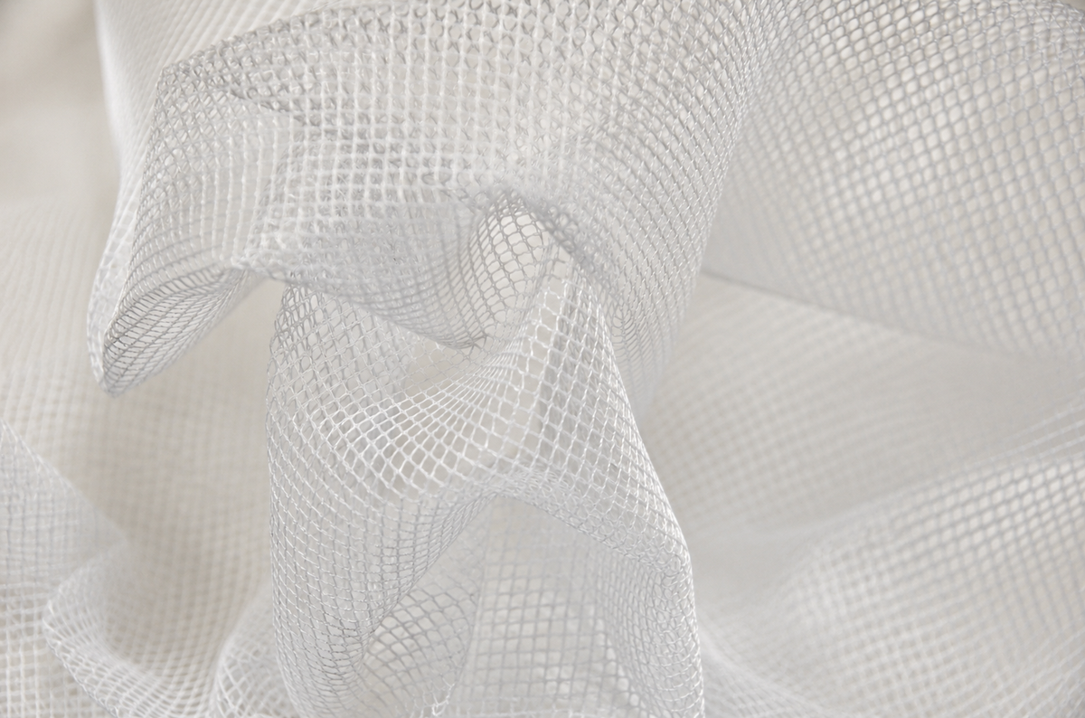 Italian Hard Net Fabric 54" Wide Super Stiff Crinoline White & Black