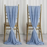 IFR Chiffon Fabric Chair Sashes size 28" x 120" | 100% Polyester Chiffon Chair Sash | Multiple Colors |