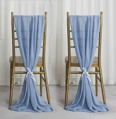 IFR Chiffon Fabric Chair Sashes size 28" x 120" | 100% Polyester Chiffon Chair Sash | Multiple Colors |