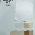 Superior Quality Japanese Crepe Back Satin Fabric by the Yard and Wholesale Bolt | 60" Wide | Multiple Colors |