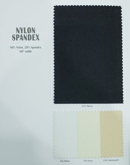 4 Way Stretch Nylon Spandex Fabric by the Yard and Wholesale Bolt | 80% Nylon 20% Spandex | 60" Wide |