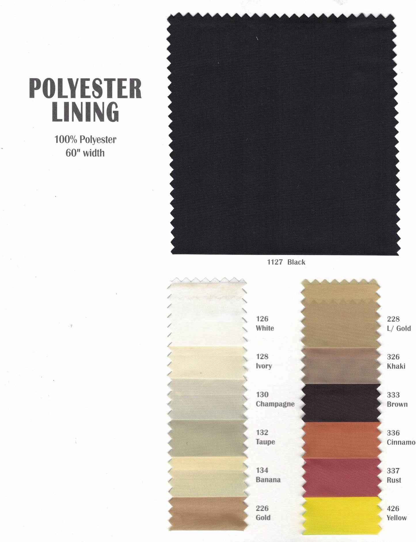 IFR Polyester Lining Fabric by the Yard & Bolt | Lining Fabric | 60" Wide | Garments & Tent Lining Decor | Inherently Fire Retardant |