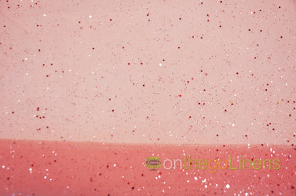 Tulle Glitter with Sequins Fabric by the Yard | Tulle filled with Glitter and Sequins | 60" Wide | Multiple Colors |