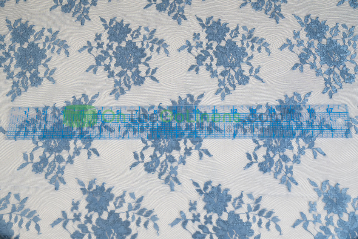 Chantilly Lace Fabric by the Yard Lightweight Sheer Floral Bridal & Evening Wear