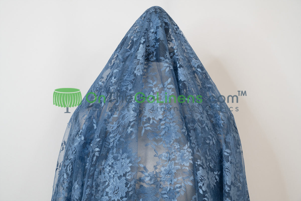 Chantilly Lace Fabric by the Yard Lightweight Sheer Floral Bridal & Evening Wear