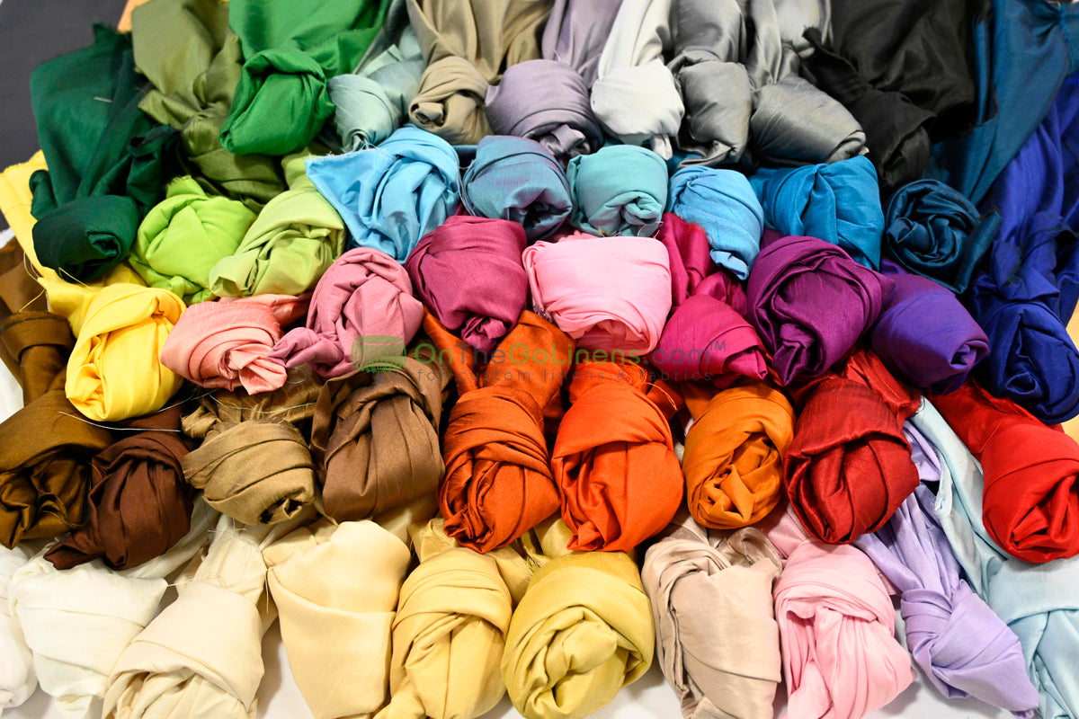 Faux Dupioni Silk Table Linens | Imitation Dupioni Silk Tablecloths | 100% Polyester |