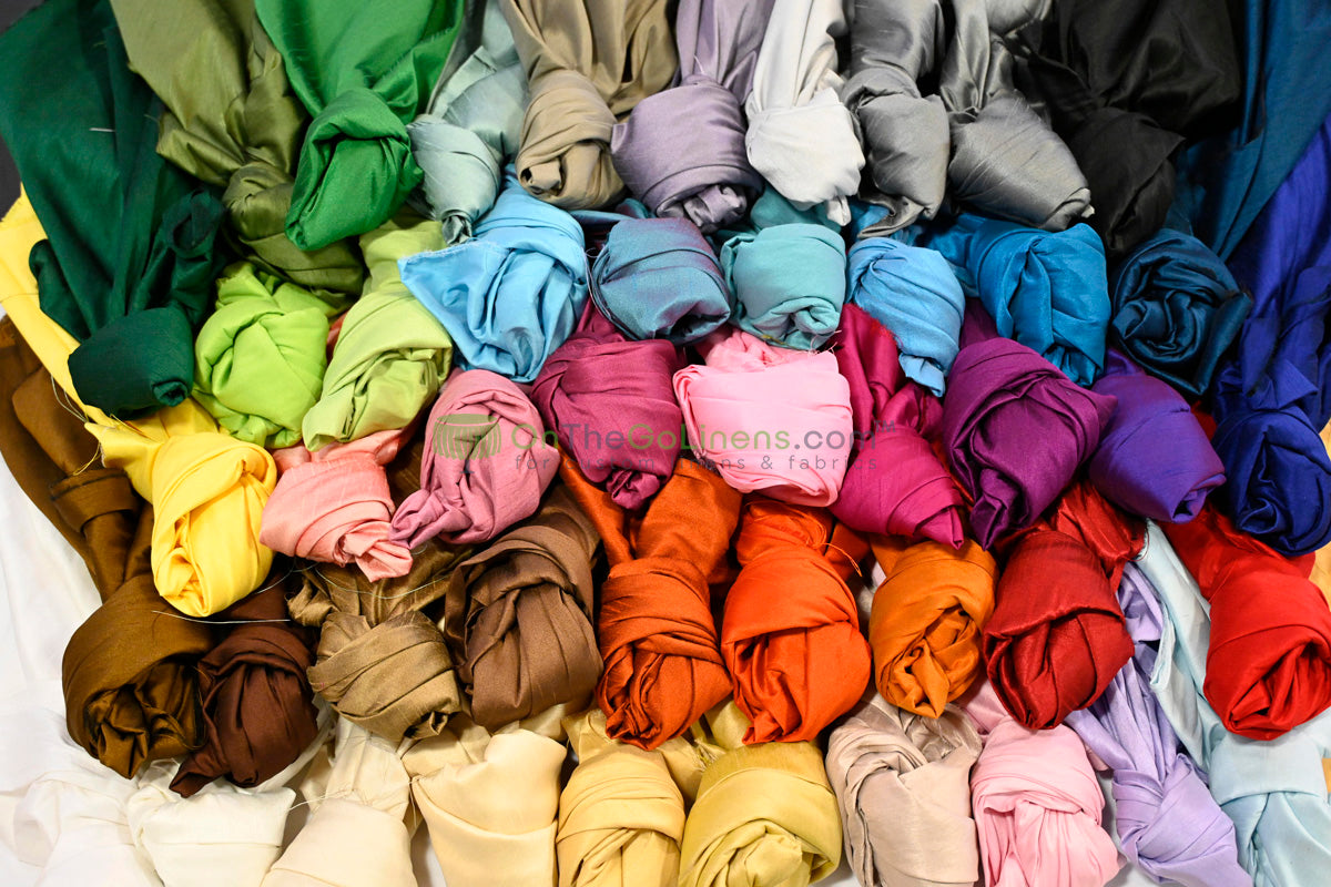 Faux Dupioni Silk Napkins & Sashes | Imitation Dupioni Silk Napkins & Sashes | 100% Polyester |