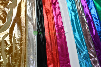 Foil Spandex Lame Fabric | Metallic Spandex Fabric by the Yard | 60" Wide | 96% Polyester 4% Spandex |