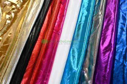 Foil Spandex Lame Fabric | Metallic Spandex Fabric by the Yard | 60" Wide | 96% Polyester 4% Spandex |