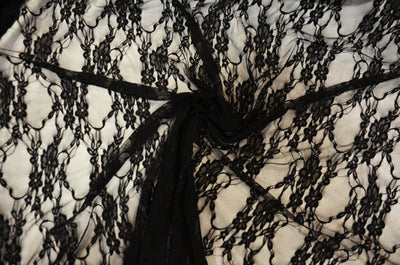 Vintage Stretch Lace Event Draper Panels | Giselle Stretch Floral Lace Curtains for Events and Decor | Multiple Colors |