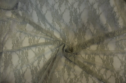 Vintage Stretch Lace Fabric | Giselle Stretch Floral Lace Fabric by the Yard | 58" Wide | Poly Spandex |