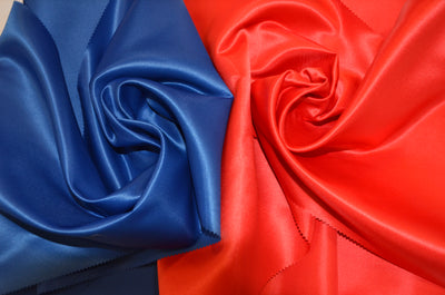 Lamour Satin Fabric by the Yard & Bolt | 100% Polyester Semi Dull Heavy Satin Fabric | 60" Wide | Multiple Colors |