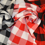 Buffalo Plaid Fabric by the Yard | 2 Inch Gingham Checkers Fabric | 100% Polyester | 60" wide |