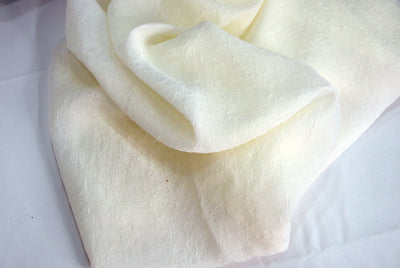 IFR Crush Sheer Voile Fabric by the Yard | 108" Wide | White Ivory Butter |