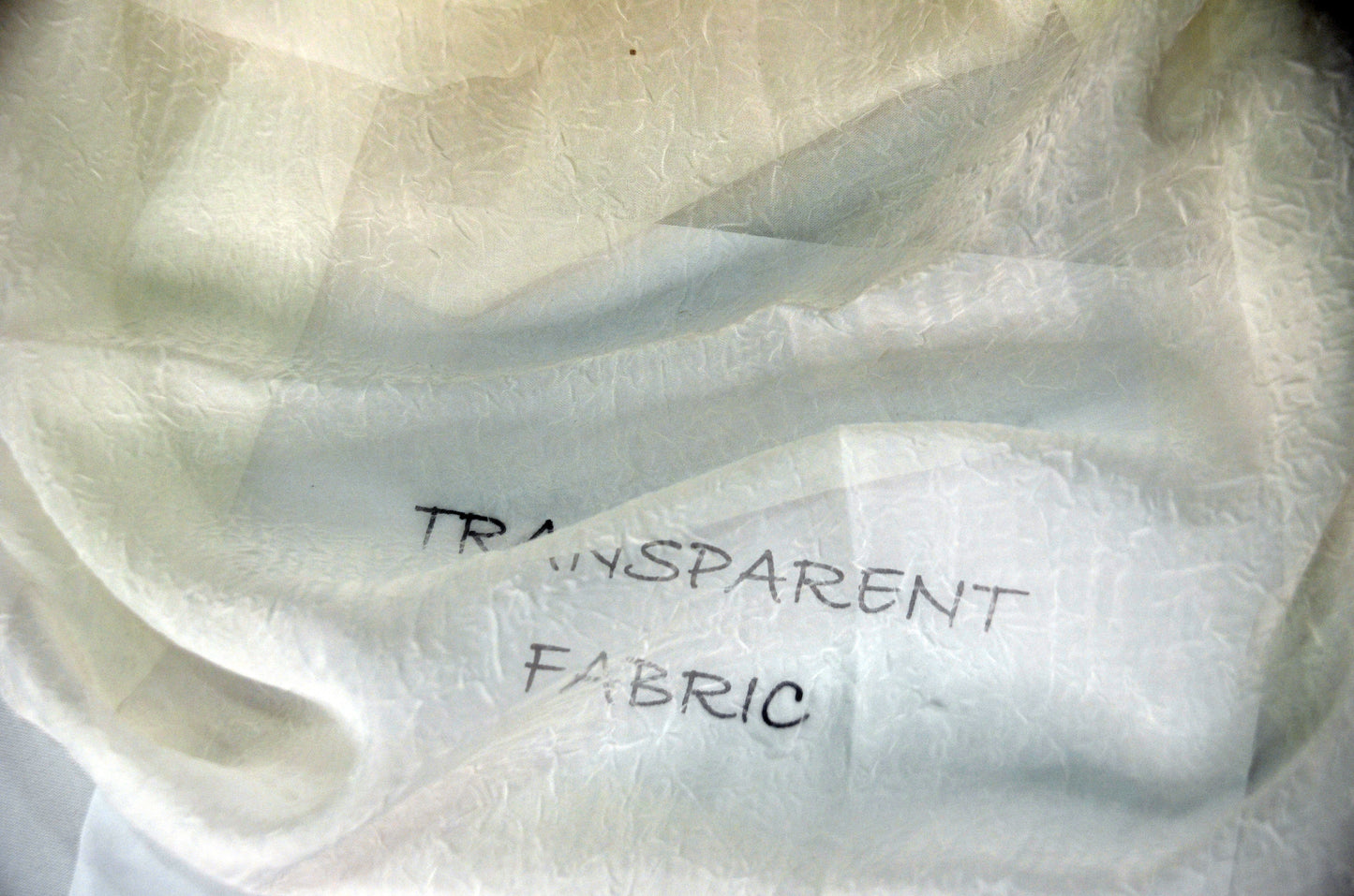 IFR Crush Sheer Voile Fabric by the Yard | 108" Wide | White Ivory Butter |