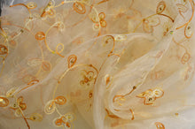 Dahlia Organza Embroidery Fabric by the Yard | 54" Wide | Multiple Colors |