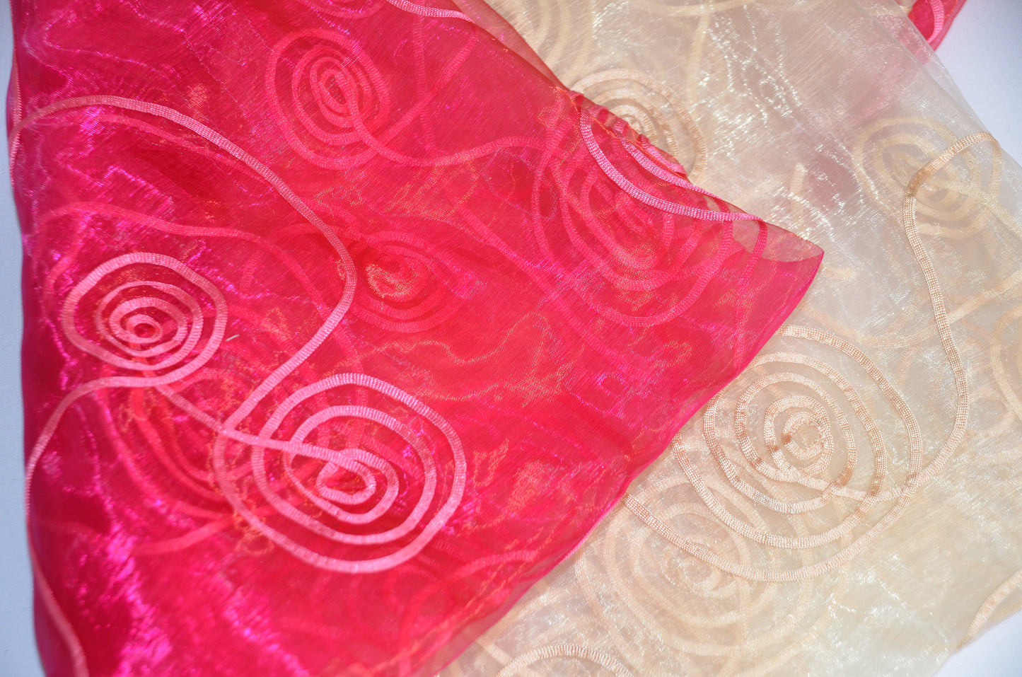 Donatello Organza Embroidery Fabric by the Yard | Multiple Colors | 54" Wide |