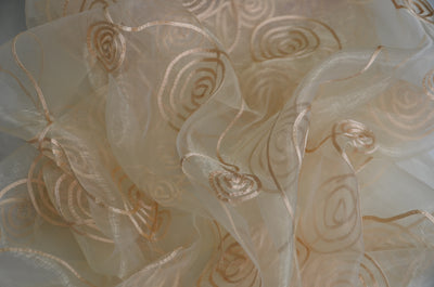 Donatello Organza Embroidery Fabric by the Yard | Multiple Colors | 54" Wide |