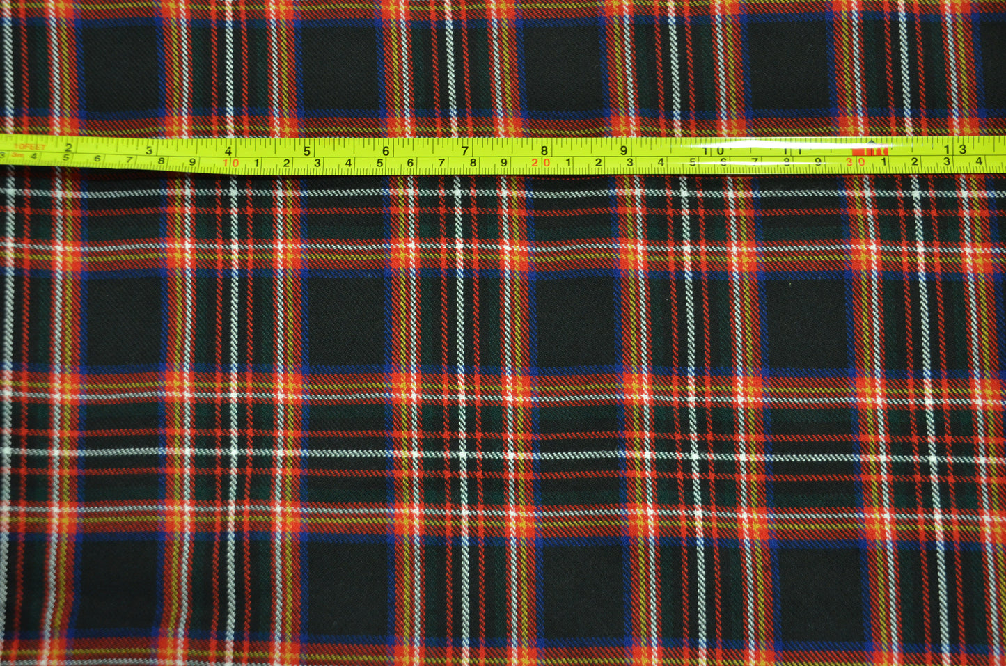 Irish Black Tartan Plaid Kilt Fabric by the Yard | Super Soft Rayon Kilt Print | Tartan Fabric |