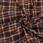 Irish Black Tartan Plaid Kilt Fabric by the Yard | Super Soft Rayon Kilt Print | Tartan Fabric |