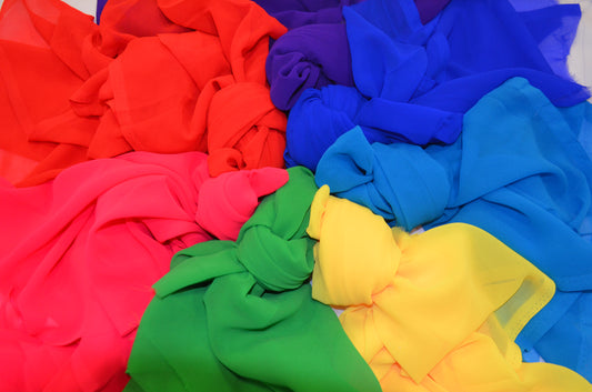 Imitation Silk Chiffon Fabric by the Yard | Feels Like Silk, Washes Like Polyester | 43" Wide | 100% Polyester |