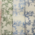 Ben Toile Satin Print Tablecloths | French Style Satin Print Table Linens | 100% Polyester Washable |