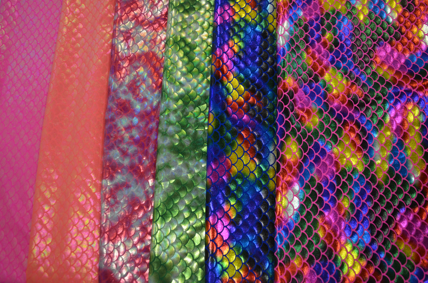 Paradise Mermaid Hologram Spandex Fabric | Fish Scale Spandex Dancewear Fabric | 60" Wide |