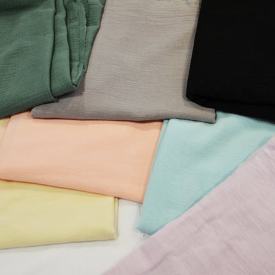 Double Layered Cotton Gauze Fabric by the Yard | 100% Cotton Muslin | 50" Wide |