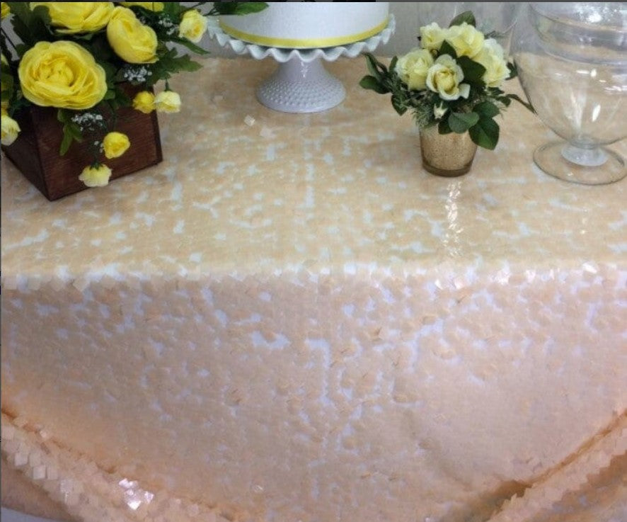 Square Dazzle Sequins Table Linens, Table Overlay, Table Drape & Banquets | Square Payette Sequins Tablecloth |