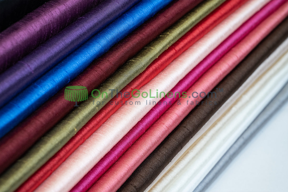 IFR Polyester Dupioni Fabric 120" Wide Extra Wide Silk Look 100% Polyester