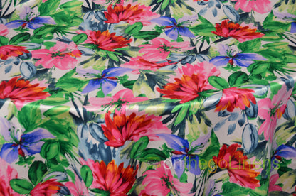Flower Blossom Table Runner | Floral Satin Table Runner |