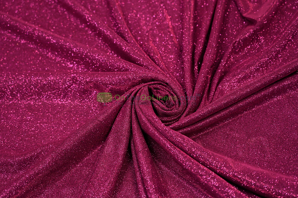 Spandex Glimmer Knit Fabric by the Yard | 56" Wide | Metallic Glitter Spandex Knit Fabric | 2 Way Stretch |