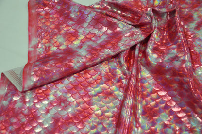 Paradise Mermaid Hologram Spandex Fabric | Fish Scale Spandex Dancewear Fabric | 60" Wide |