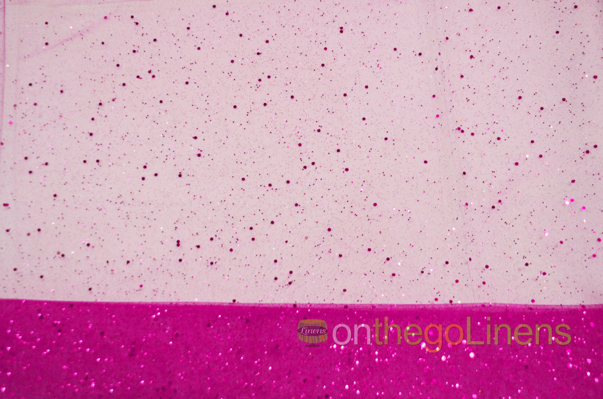 Tulle Glitter with Sequins Fabric by the Yard | Tulle filled with Glitter and Sequins | 60" Wide | Multiple Colors |