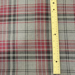 Grey Tartan Plaid Kilt Fabric by the Yard | Super Soft Rayon Kilt Print | Tartan Fabric |