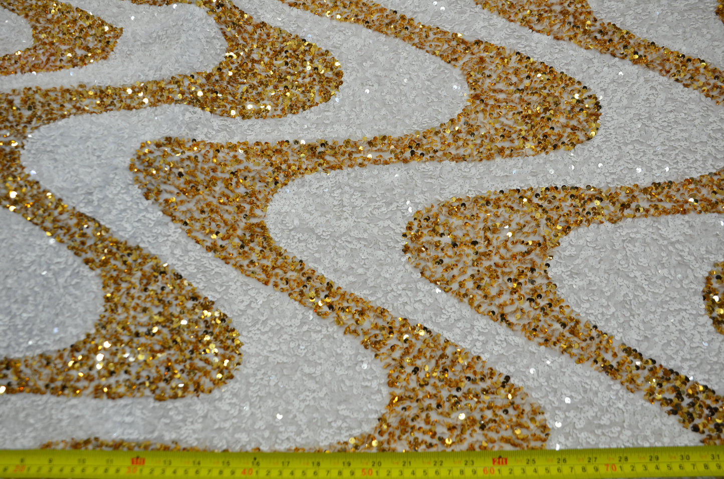 Wave Sequins Stretch Velvet Fabric by the Yard | Wave Sequins Velvet Fabric | 60" wide | Multiple Colors |